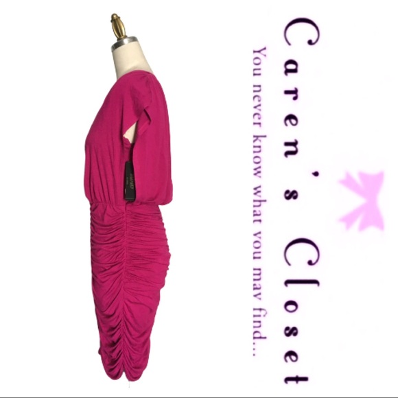 NWT Laundry by Shelli Segal Berry Ruched Dress - Picture 3 of 7